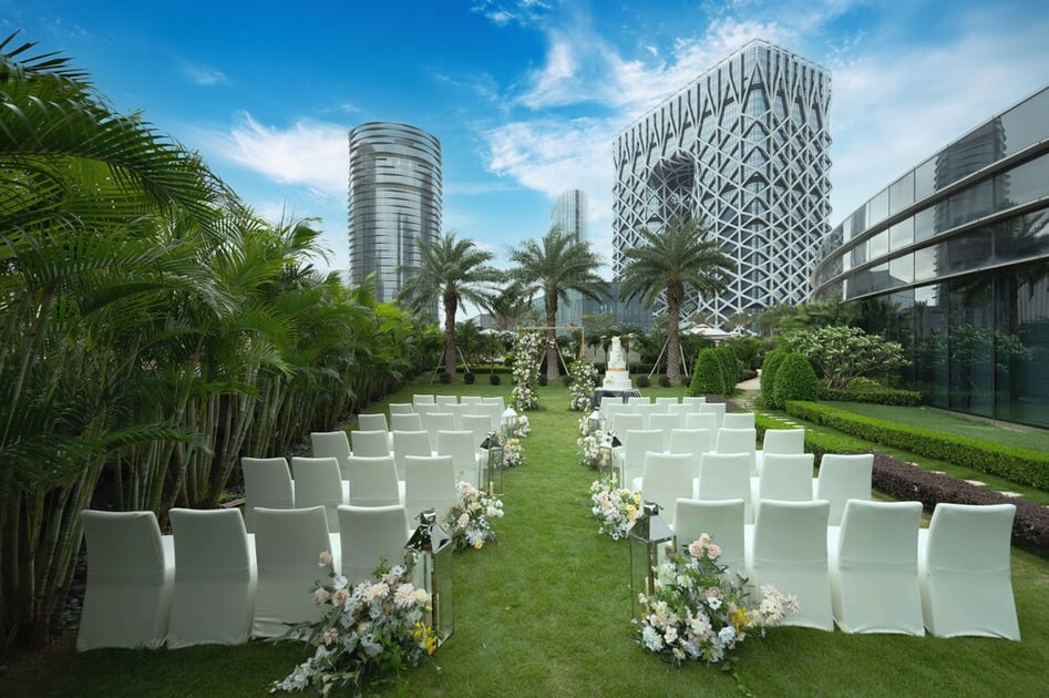 Outdoor wedding area