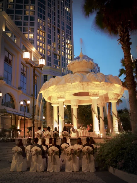 Outdoor wedding area