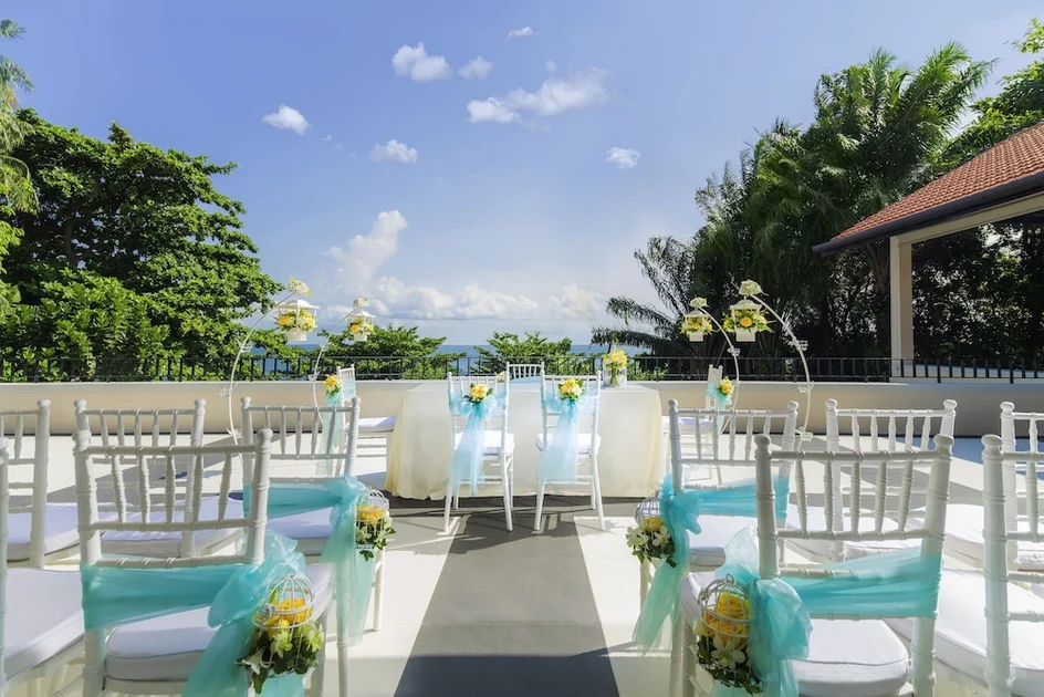 Outdoor wedding area