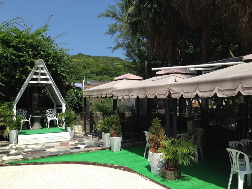 Outdoor wedding area