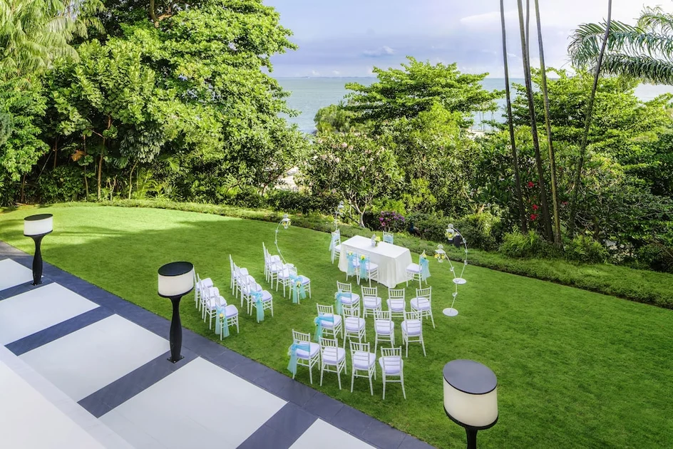 Outdoor wedding area