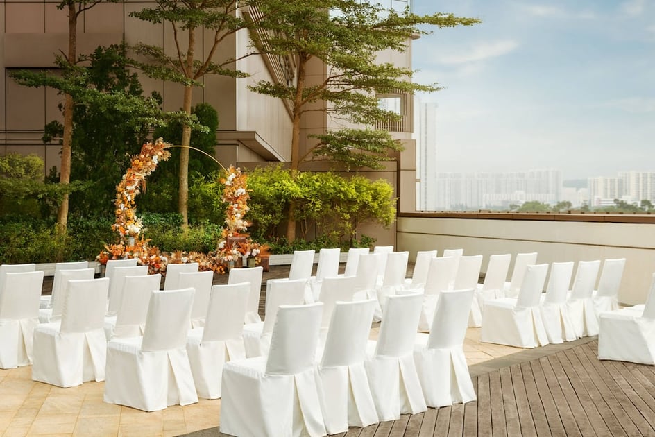 Outdoor banquet area