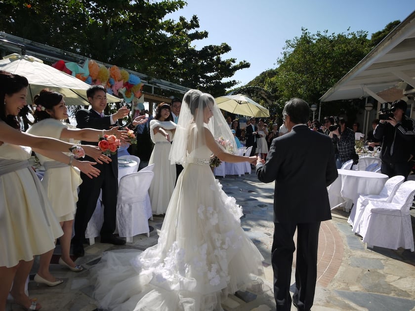 Outdoor wedding area