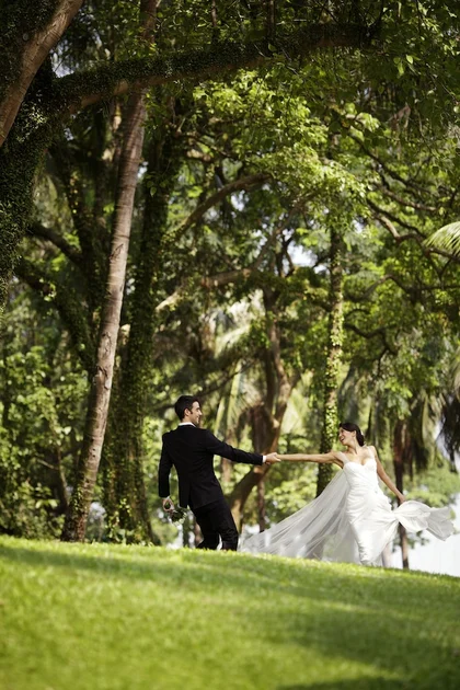 Outdoor wedding area